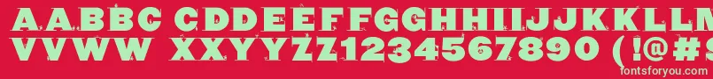 Cyclopsblax4dirk Font – Green Fonts on Red Background