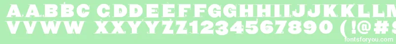 Cyclopsblax4dirk Font – White Fonts on Green Background