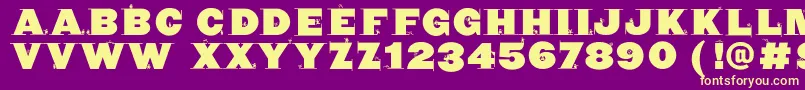 Czcionka Cyclopsblax4dirk – żółte czcionki na fioletowym tle