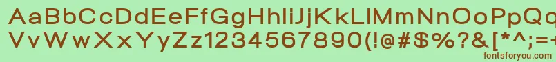 NeogramBoldextd Font – Brown Fonts on Green Background