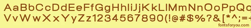 NeogramBoldextd Font – Brown Fonts on Yellow Background