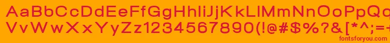 NeogramBoldextd Font – Red Fonts on Orange Background