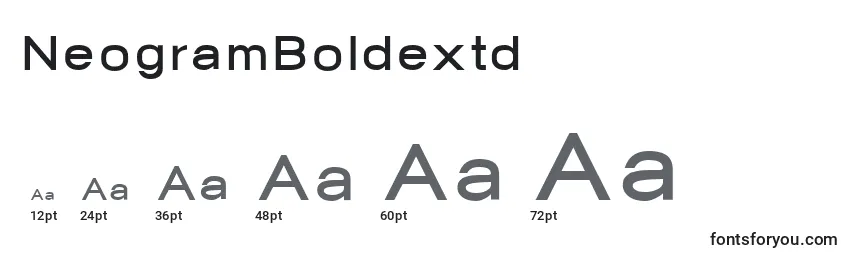NeogramBoldextd Font Sizes
