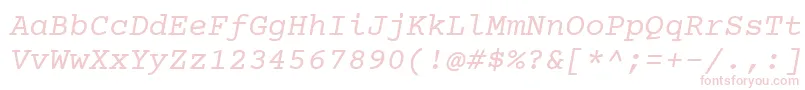 Fonte Courierprime Italic – fontes cor-de-rosa