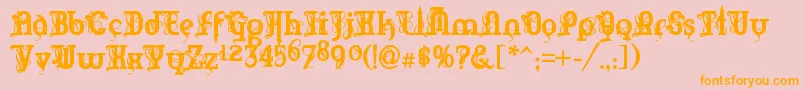 MarquisDeSade Font – Orange Fonts on Pink Background