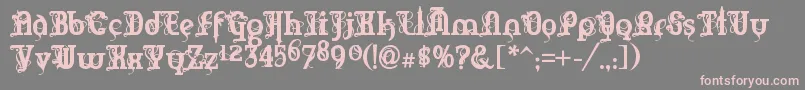 MarquisDeSade Font – Pink Fonts on Gray Background