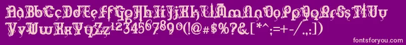 MarquisDeSade Font – Pink Fonts on Purple Background