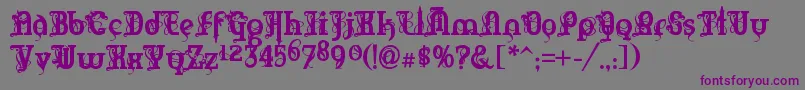 MarquisDeSade Font – Purple Fonts on Gray Background