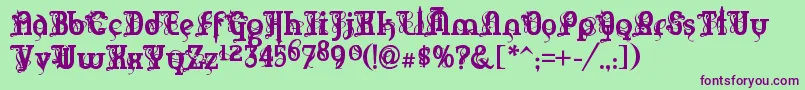 MarquisDeSade Font – Purple Fonts on Green Background