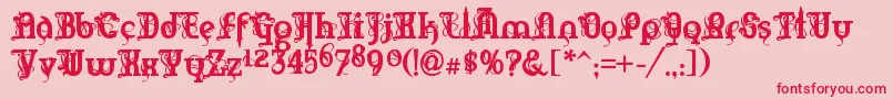 MarquisDeSade Font – Red Fonts on Pink Background