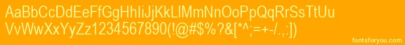 ArialNarrow Font – Yellow Fonts on Orange Background