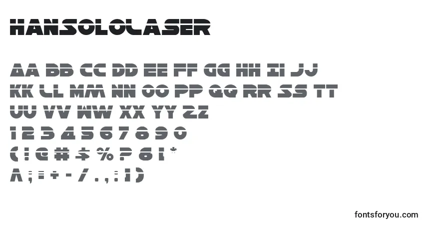 HanSoloLaser font – alphabet, numbers, special characters