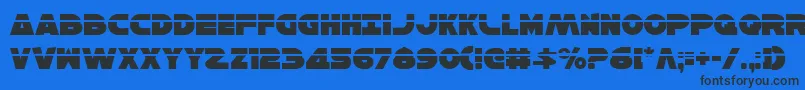 HanSoloLaser Font – Black Fonts on Blue Background