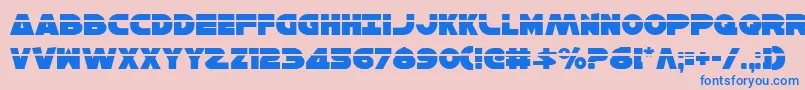 HanSoloLaser Font – Blue Fonts on Pink Background