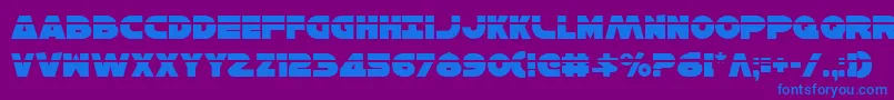 HanSoloLaser Font – Blue Fonts on Purple Background