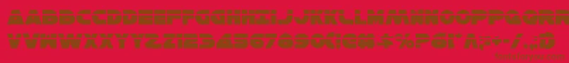 Fonte HanSoloLaser – fontes marrons em um fundo vermelho