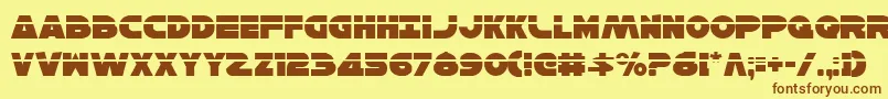 HanSoloLaser Font – Brown Fonts on Yellow Background