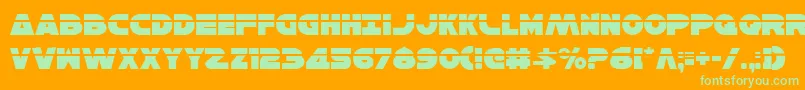 HanSoloLaser Font – Green Fonts on Orange Background