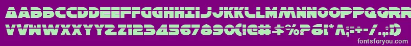 HanSoloLaser Font – Green Fonts on Purple Background