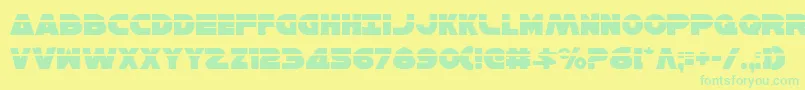 HanSoloLaser Font – Green Fonts on Yellow Background