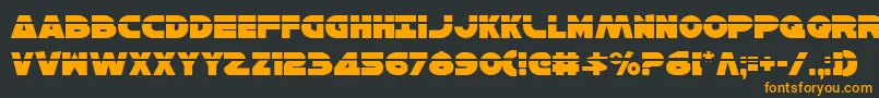 HanSoloLaser Font – Orange Fonts on Black Background