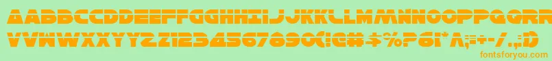 HanSoloLaser Font – Orange Fonts on Green Background