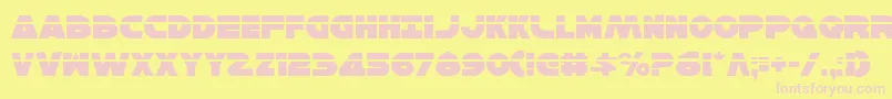 HanSoloLaser Font – Pink Fonts on Yellow Background