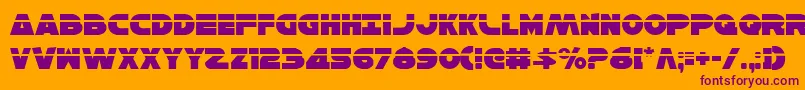 HanSoloLaser Font – Purple Fonts on Orange Background