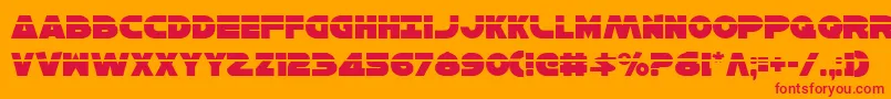 HanSoloLaser Font – Red Fonts on Orange Background