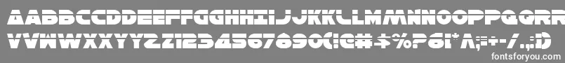 フォントHanSoloLaser – 灰色の背景に白い文字