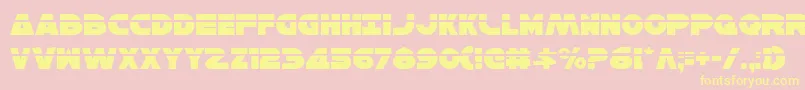 HanSoloLaser Font – Yellow Fonts on Pink Background