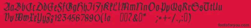 ClausewitzFraktur Font – Black Fonts on Red Background