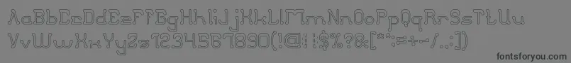 ClubGolfHollow Font – Black Fonts on Gray Background