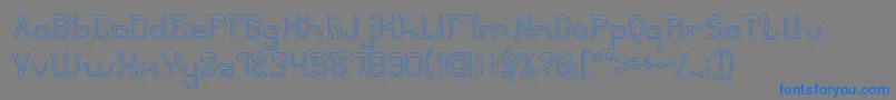 ClubGolfHollow Font – Blue Fonts on Gray Background