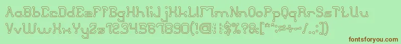 ClubGolfHollow Font – Brown Fonts on Green Background