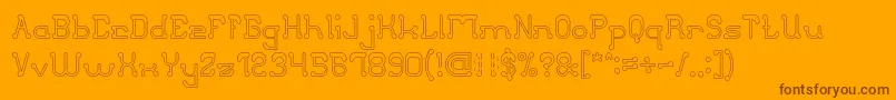 ClubGolfHollow Font – Brown Fonts on Orange Background