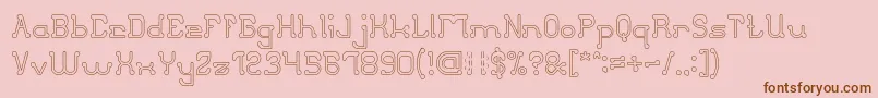 ClubGolfHollow Font – Brown Fonts on Pink Background