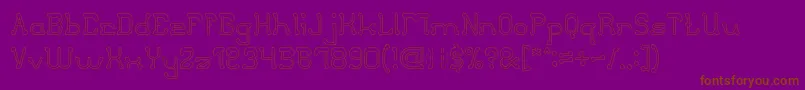 ClubGolfHollow Font – Brown Fonts on Purple Background