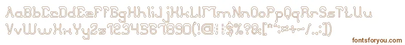 ClubGolfHollow Font – Brown Fonts on White Background