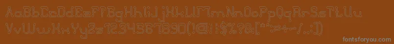 ClubGolfHollow Font – Gray Fonts on Brown Background