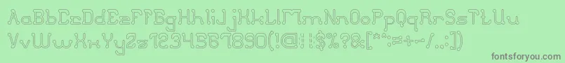 ClubGolfHollow Font – Gray Fonts on Green Background