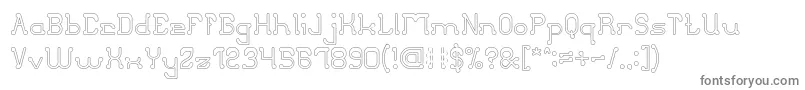 ClubGolfHollow Font – Gray Fonts on White Background