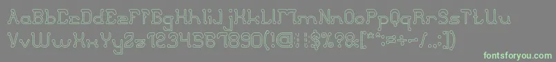 ClubGolfHollow Font – Green Fonts on Gray Background