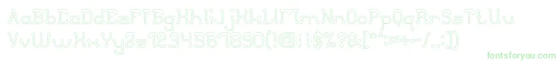 ClubGolfHollow Font – Green Fonts on White Background