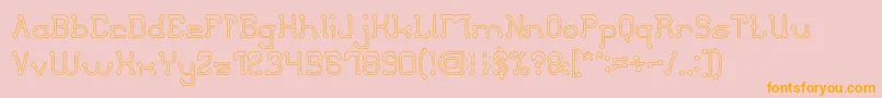 ClubGolfHollow Font – Orange Fonts on Pink Background