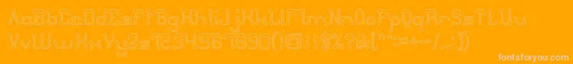 ClubGolfHollow Font – Pink Fonts on Orange Background