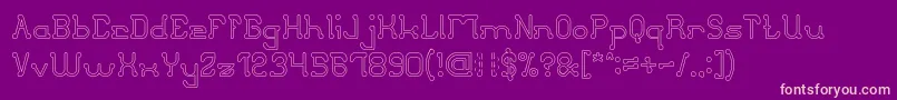 ClubGolfHollow Font – Pink Fonts on Purple Background