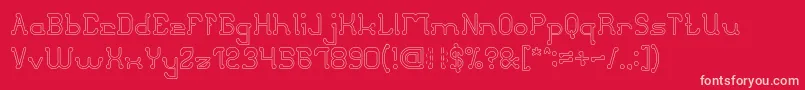 ClubGolfHollow Font – Pink Fonts on Red Background