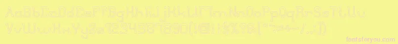 ClubGolfHollow Font – Pink Fonts on Yellow Background