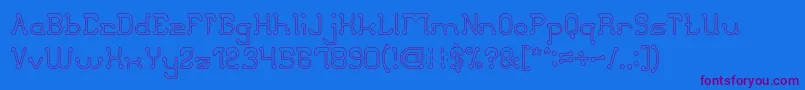 ClubGolfHollow Font – Purple Fonts on Blue Background